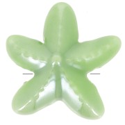 Perles étoile de mer 17 mm en céramique - Vert irisé x5|raw }}