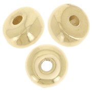 Perles rondelles 7x4 mm en acrylique métallisée CCB - Doré x15|raw }}