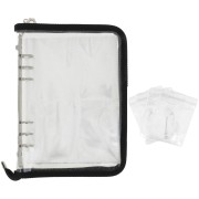 Classeur de rangement pour bijoux 25x19 cm - Noir - Transparent pailleté x1