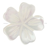 Perle fleur de cerisier 12 mm en nacre - Naturel x1