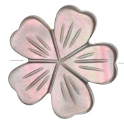 Perle fleur de cerisier 12 mm en nacre - Gris irisé x1