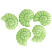 Perles coquillage 15x12 mm en céramique - Vert clair x5