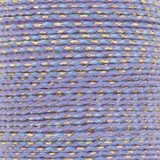 Cordon en coton tressé et fil métallisé 1.5 mm - Multi Bleu - Violet - Doré x1m|raw }}
