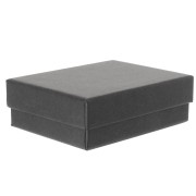 Boite écrin bijoux fantaisie pour parure 8.5x6.5x3 cm - Noir x1