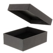 Boite écrin bijoux fantaisie pour parure 8.5x6.5x3 cm - Noir x1
