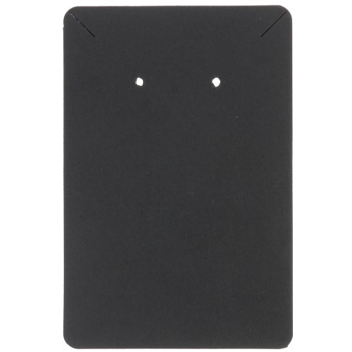 Lot de 30 cartes supports bijoux 9x6 cm boucles d'oreilles et colliers - Noir 