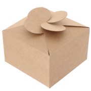 Boite cadeau fleur à monter soi-même - 8x8x5 cm - Kraft x1|raw }}
