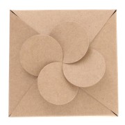 Boite cadeau fleur à monter soi-même - 8x8x5 cm - Kraft x1