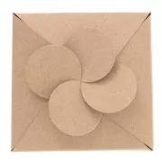 Boite cadeau fleur à monter soi-même - 8x8x5 cm - Kraft x1