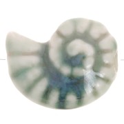 Perle coquillage 20x16 mm en céramique - Vert sauge - Marbré violet x1|raw }}