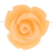 Perles fleur 10 mm en synthétique - Marbré Pêche x4|raw }}