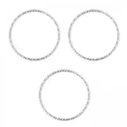 Anneaux travaillés 13mm en Argent 925 x5