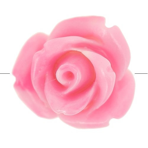 Perles fleur 10 mm en synthétique - Marbré Rose - Crème x4