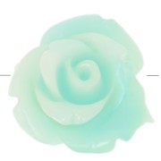 Perles fleur 10 mm en synthétique - Marbré Turquoise x4|raw }}