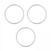Anneaux travaillés 10mm en Argent 925 x10