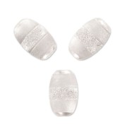 Perle Olive diamantée satinée 8x5 mm en Argent 925 x1