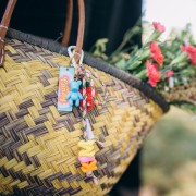 Fermoir mousqueton 46x22 mm en aluminium - Turquoise x1