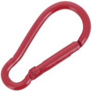 Fermoir mousqueton 46x22 mm en aluminium - Rouge x1|raw }}