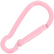 Fermoir mousqueton 46x22 mm en aluminium - Rose clair x1|raw }}
