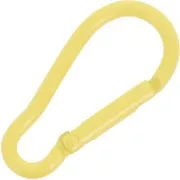 Fermoir mousqueton 46x22 mm en aluminium - Jaune x1