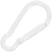 Blanc - Fermoir mousqueton 46x22 mm en aluminium - Blanc x1 Fermoir mousqueton 46x22 mm en aluminium - Blanc x1