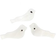 Perle oiseau 7x16 mm en nacre - Naturel x1