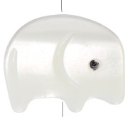 Perle éléphant 9x11 mm en nacre - Naturel x1|raw }}