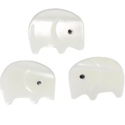 Perle éléphant 9x11 mm en nacre - Naturel x1