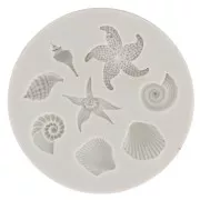 Moule en silicone pour réaliser des coquillages et des étoiles de mer x1