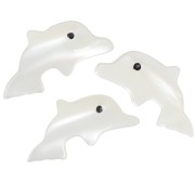 Perle dauphin 8x16.5 mm en nacre - Naturel x1