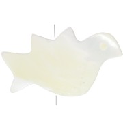Perle oiseau 12.5x22 mm en nacre - Naturel x1|raw }}