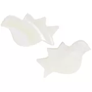 Perle oiseau 12.5x22 mm en nacre - Naturel x1