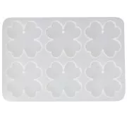 Moule en silicone pour réaliser des pendentifs trèfle - 40x40 mm x1