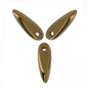 Dagues en verre 3x11 mm Dark Bronze x50