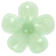 Pendentif fleur 42 mm en acrylique translucide - Marbré Lichen x1