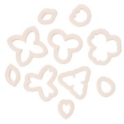 Set de 10 emporte-pièces en plastique pour modelage - 10 à 21 mm - Fleurs x1|raw }}