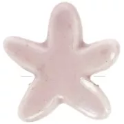 Perles étoile de mer 17 mm en céramique - Vieux rose irisé x5