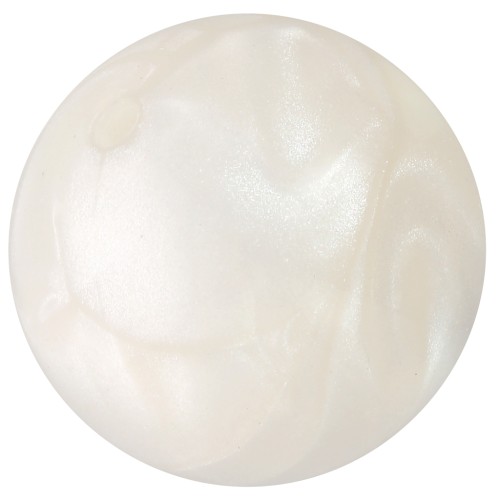 Perles en résine opaque 16 mm - Blanc nacré x4