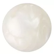 Perles en résine opaque 10 mm - Blanc nacré x8