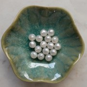 Perles en résine opaque 10 mm - Blanc nacré x8