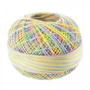 Fil de coton Lizbeth taille 20 Rainbow Taffy n°153 x192m