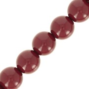 Perles en verre tchèque rondes Shiny 6 mm - Cranberry x25|raw }}