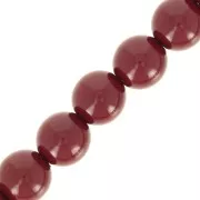 Perles en verre tchèque rondes Shiny 6 mm - Cranberry x25