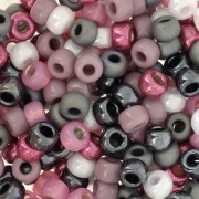 Mix de rocailles Miyuki 6/0 - Metallic Pink x8g|raw }}