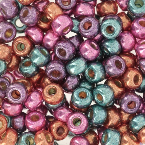 Mix de rocailles Miyuki 6/0 - Metallic Rainbow x8g