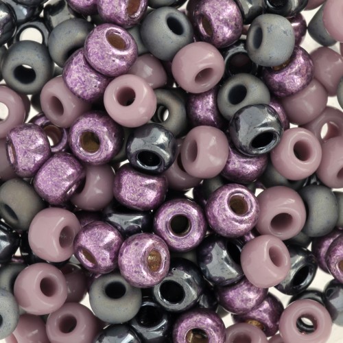 Mix de rocailles Miyuki 6/0 - Dark Purple x8g