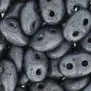 SuperDuo 2,5x5 mm Jet Hematite Mat x10g