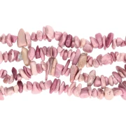 Perles chips 8 - 11 mm en pierre gemme - Rhodonite x80cm