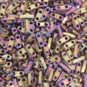 Miyuki Quarter Tila Beads 5x1.2x1.9 mm QTL-188 - Metallic Purple Gold Iris x10g