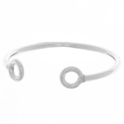 Bague jonc réglable 2 anneaux - Taille 52 à 56 - Argent 925 x1